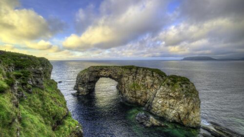 Stunning Great Pollet Sea Arch Coastal Landscape PC Wallpaper