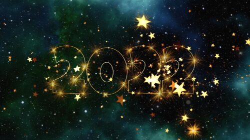 Stunning 2022 New Year Celebration Stars Dark Galaxy PC Wallpaper
