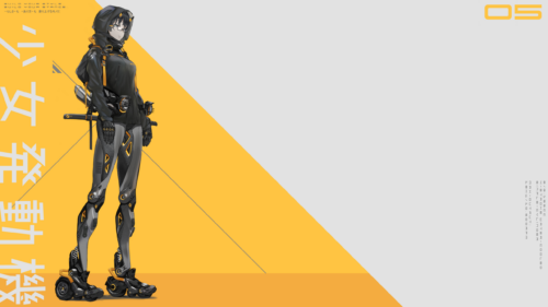 Cyberpunk Anime Girl Techwear Style Minimalist 4K Wallpaper