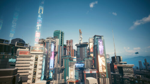 Futuristic Cyberpunk Megalopolis Cityscape Desktop Wallpaper