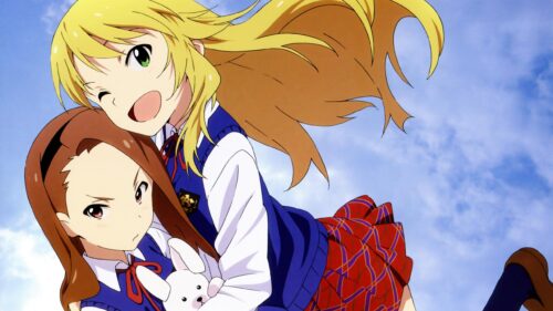 Anime Schoolgirls Friendship Happiness Aesthetic 4K PC Wallpaper