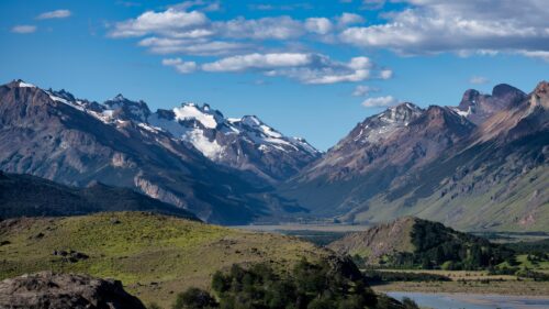 Majestic Snowy Peaks of Patagonia Mountain Landscape PC Wallpaper