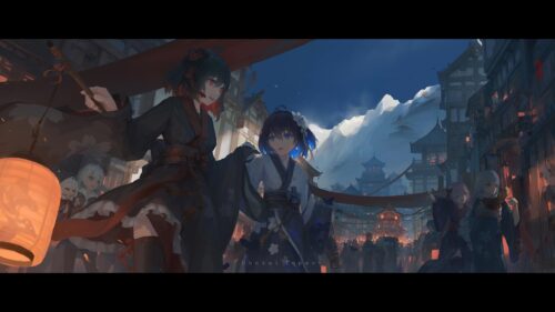 Honkai Impact Seele and Veliona Traditional Festival PC Wallpaper