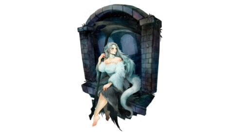 Anime Reaper Girl with White Hair and Scythe Dark Fantasy PC Wallpaper