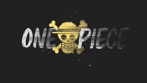Minimalist One Piece Straw Hat Pirates Logo Dark 4K Desktop Wallpaper