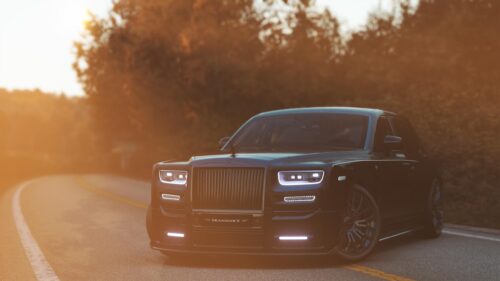 Mansory Rolls Royce Phantom Black Luxury Car Sunset Desktop Wallpaper