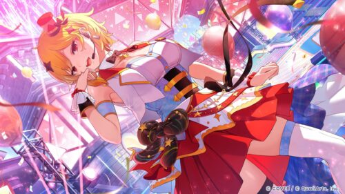 Anime Idol Girl Celebrating on Concert Stage 4K PC Wallpaper