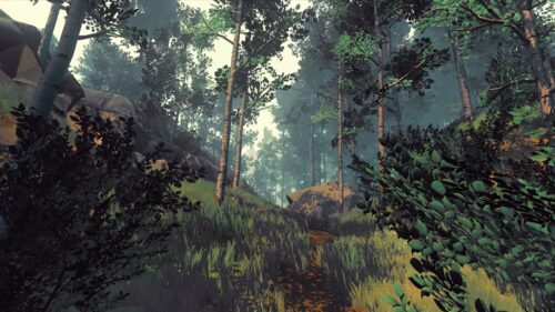 Enchanted Misty Forest Path Landscape 4K PC Wallpaper
