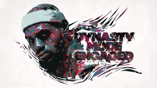 LeBron James Abstract Geometric Basketball Art 4K PC Wallpaper
