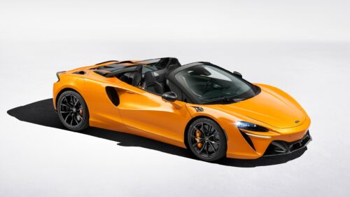 Stunning McLaren Artura Spider Supercar in Vibrant Orange 4K Wallpaper
