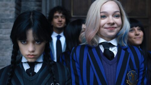 Dark Aesthetic Wednesday Addams Gothic Digital Art 4K Desktop Wallpaper