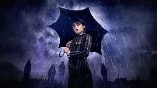 Wednesday Addams Aesthetic Dark Gothic Style High Resolution 4K Desktop Wallpaper