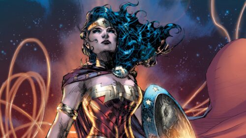 Epic Wonder Woman Cinematic Pose 4K Desktop Wallpaper