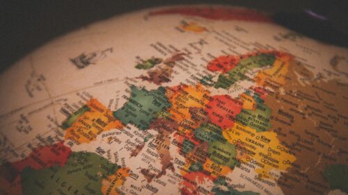 Vintage European Map Close Up 4K Desktop Wallpaper