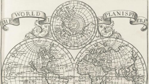 Vintage Antique World Map Nautical Cartography 4K Desktop Wallpaper