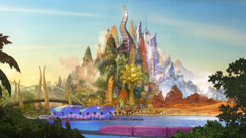 Vibrant Zootopia Cityscape featuring Judy Hopps and Nick Wilde High Resolution 4K Desktop Wallpaper