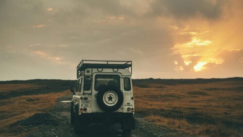 White Land Rover Defender Off-Road SUV Adventure Desktop Wallpaper