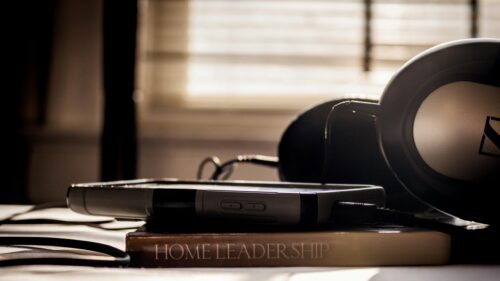 Study Desk Aesthetics with Headphones and Book 4K Wallpaper