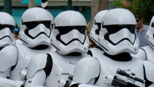 First Order Stormtroopers Marching Star Wars 4K Desktop Wallpaper