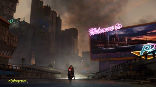 Cyberpunk 2077 Night City Neon Skyline 4K Gaming Desktop Wallpaper
