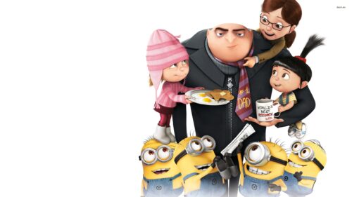Minions and Gru Despicable Me Cinematic Scene High Quality 4K Desktop Wallpaper