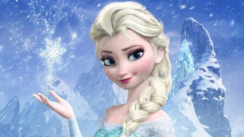 Magical Elsa Frozen Queen Cinematic Ice Castle Art 4K Desktop Wallpaper