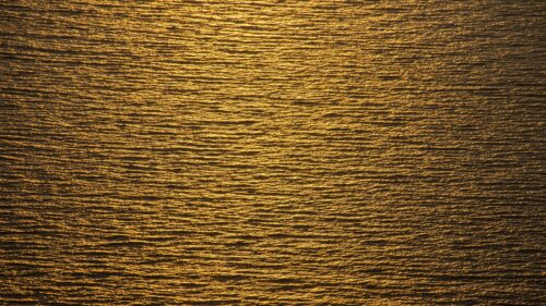 Golden Sunset Ocean Waves Ripples Desktop Wallpaper