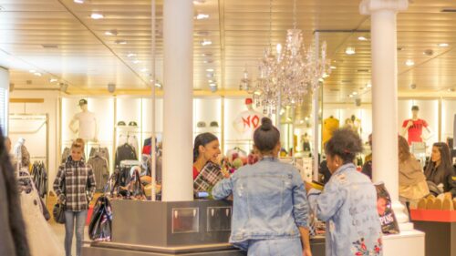 Trendy Boutique Clothing Store Interior Desktop Wallpaper