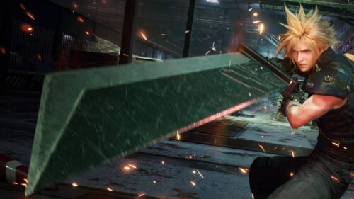Final Fantasy VII Cloud Strife Cinematic 4K Gaming Desktop Wallpaper
