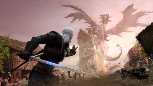 Geralt of Rivia The Witcher 3 Cinematic Gaming Wallpaper 4K Desktop Background