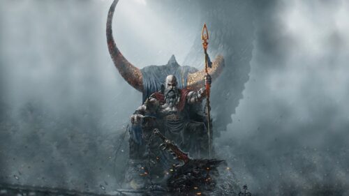 God of War Ragnarok Kratos and Atreus Cinematic 4K PC Wallpaper – Epic Gaming Desktop Background