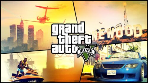 Grand Theft Auto V Cinematic Cityscape – High Quality 4K Gaming Desktop Wallpaper
