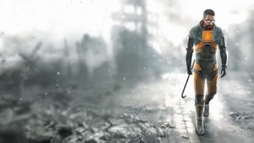 Half-Life Gordon Freeman Gravity Gun Gaming Wallpaper – High Quality 4K Desktop Background
