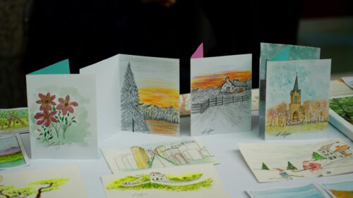 Hand Painted Art Greeting Cards Collection 4K Desktop Wallpaper