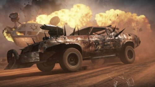 Mad Max Fury Road Post Apocalyptic Desert Car Chase High Resolution Desktop Wallpaper
