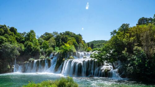 Breathtaking Skradinski Buk Waterfall in Krka National Park Desktop Wallpaper