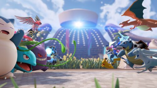 Epic Pokemon Battle Scene Desktop Wallpaper – High Quality 4K Gaming Background