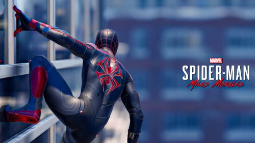 Spider-Man Miles Morales Gaming Wallpaper 4K – Dynamic NYC Swing Landscape for Desktop PC