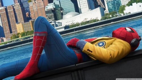 Stunning Marvel Spider-Man Swinging Across New York City Skyline 4K Desktop Wallpaper