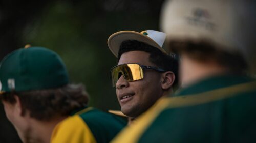 Close-up Baseball Player Wearing Reflective Sunglasses PC Wallpaper