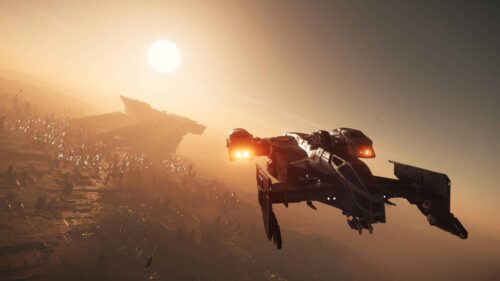 Star Citizen Spaceship Exploration 4K Gaming Wallpaper for Desktop PC