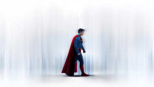Minimalist Henry Cavill Superman 4K Desktop Wallpaper