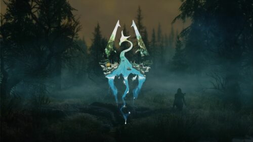 The Elder Scrolls Skyrim Dragonborn Standing on Mountain Peak Gaming Wallpaper 4K