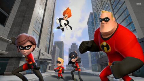 The Incredibles Family Dynamic Action Scene High Resolution 4K Desktop Wallpaper