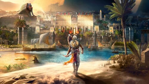 Epic Ancient Greek Mythology The Odyssey Scene with Odysseus Ship at Sea 4K Desktop Wallpaper