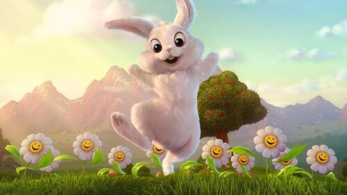 Tiny Bunny Aesthetic Gaming Wallpaper 4K High Resolution Desktop Background