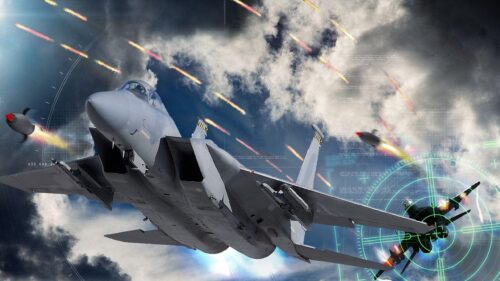 Iconic Top Gun Maverick Fighter Jet in Flight 4K Desktop Wallpaper