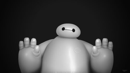 Minimalist Baymax Big Hero 6 Touching Screen PC Wallpaper