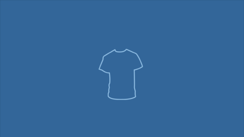 Minimalist Blue T-Shirt Outline Vector Art Desktop Wallpaper