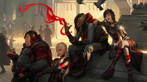 League of Legends Noxus Character Ensemble Dark Fantasy PC Wallpaper